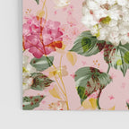 Vintage green pink white bohemian hortensia flowers Poster Gallery Image 3