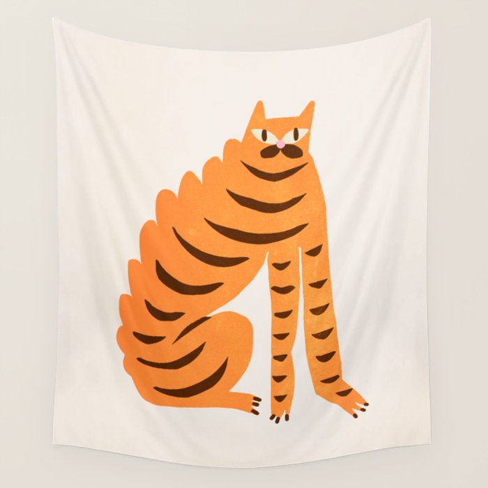 Pop Cats 01: Modern Pop Art Wall Tapestry Gallery Image 1