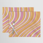 Wavy Stripes XXV - Pink Orange Yellow Placemat Gallery Image 1