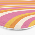 Wavy Stripes XXV - Pink Orange Yellow Bath Mat Gallery Image 3