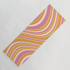 Wavy Stripes XXV - Pink Orange Yellow Yoga Mat Gallery Image 1