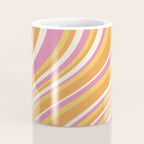 Wavy Stripes XXV - Pink Orange Yellow Coffee Mug Gallery Image 4