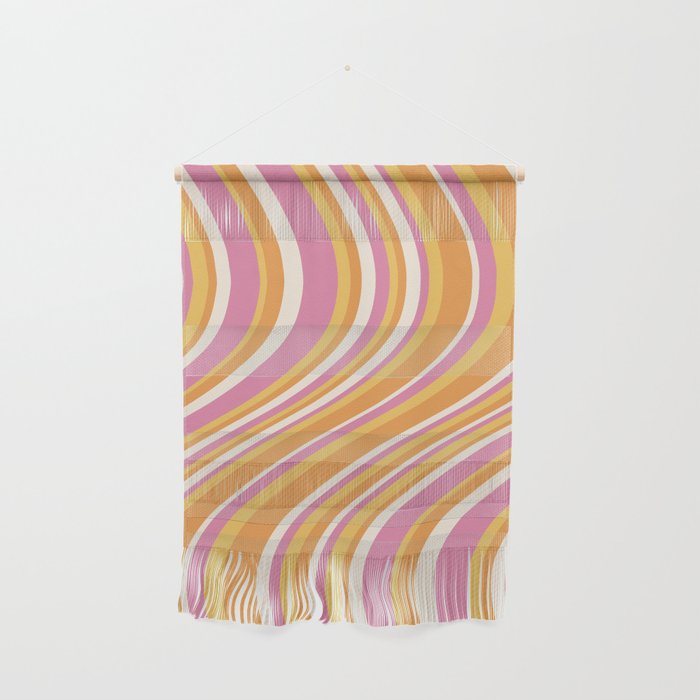 Wavy Stripes XXV - Pink Orange Yellow Wall Hanging Gallery Image 1