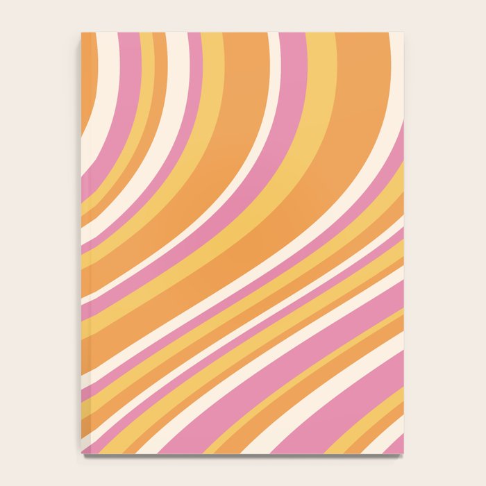 Wavy Stripes XXV - Pink Orange Yellow Notebook Gallery Image 4