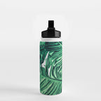 Tropical State of Mind | Watercolor Palm Banana Leaves Painting | Botanical Jungle Bohemian Plants Water Bottle Gallery Image 2