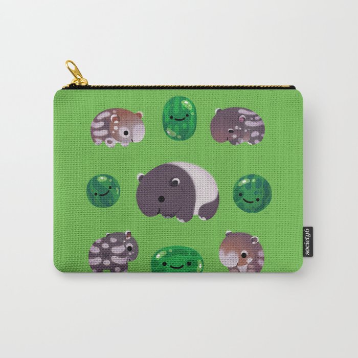 Tapir and baby watermelons Carry All Pouch Gallery Image 1