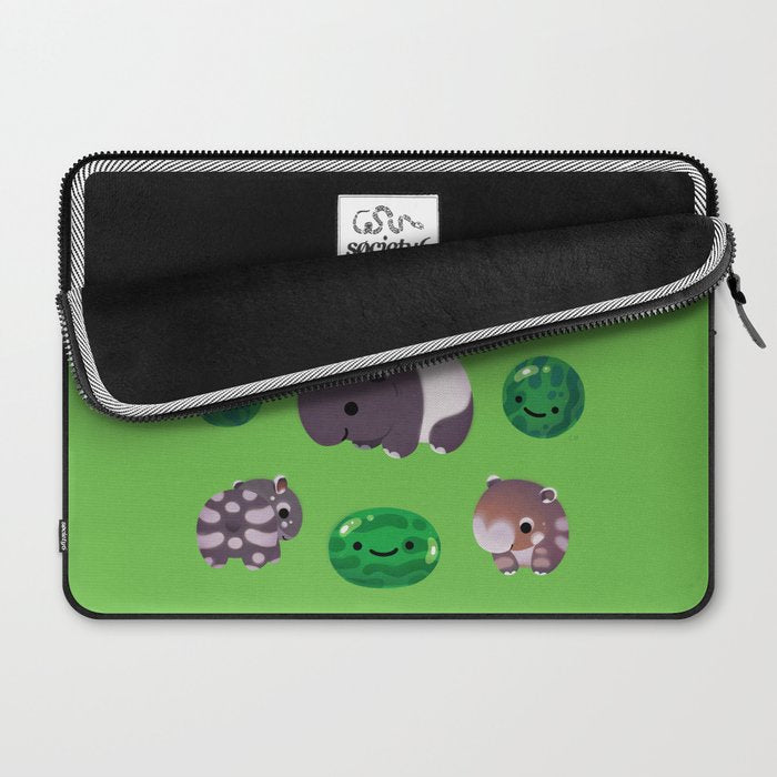 Tapir and baby watermelons Laptop Sleeve Gallery Image 2