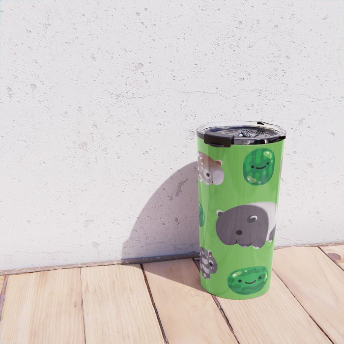 Tapir and baby watermelons Travel Mug Gallery Image 4