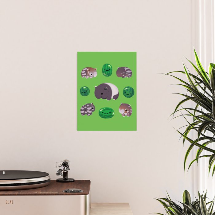 Tapir and baby watermelons Poster Gallery Image 2