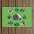 Tapir and baby watermelons Outdoor Rug Gallery Image 1