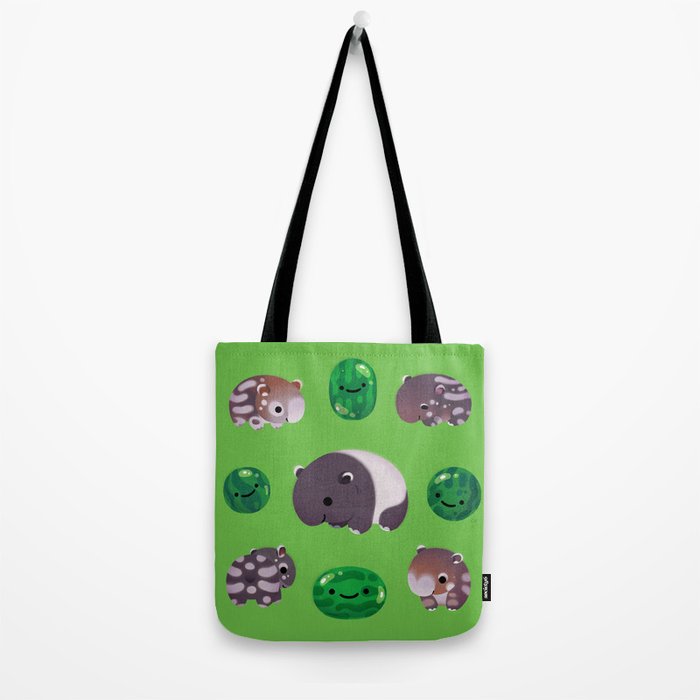 Tapir and baby watermelons Tote Bag Gallery Image 2