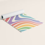 Colorful Rainbow Warp Swirl Lines I Yoga Mat Gallery Image 2