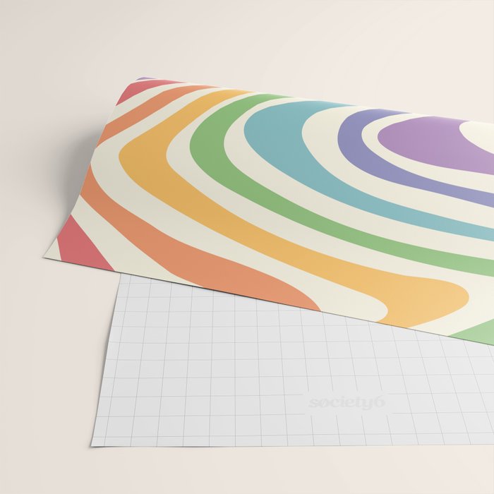Colorful Rainbow Warp Swirl Lines I Wrapping Paper Gallery Image 2