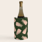 Dancing Pinecones in Forest Green & Pink Wine Chiller Gallery Image 1