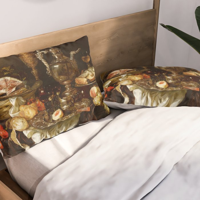 Jan Davidsz. de Heem Still Life With Crab And Fruit Pillow Sham Gallery Image 2