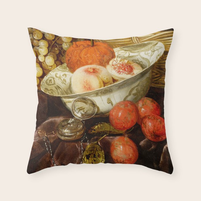 Jan Davidsz. de Heem Still Life With Crab And Fruit Throw Pillow Gallery Image 6