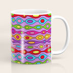 Mid Century Colorful Geometric Oval Pattern Coffee Mug Gallery Image 1