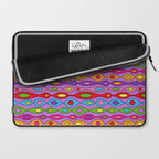 Mid Century Colorful Geometric Oval Pattern Laptop Sleeve Gallery Image 2