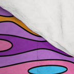 Mid Century Colorful Geometric Oval Pattern Comforter Gallery Image 4