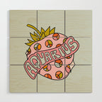 Aquarius Strawberry Wood Wall Art Gallery Image 1