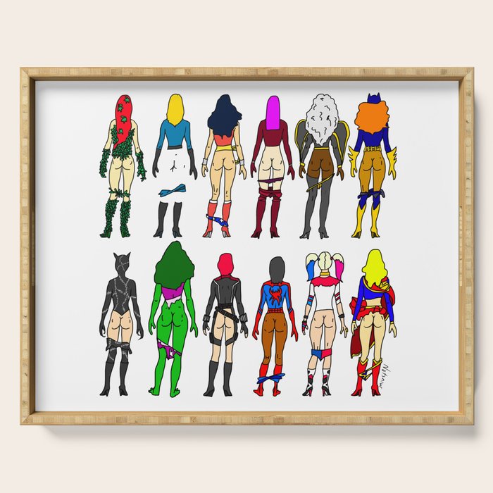 Superhero Butts - Girls Superheroine Butts LV Serving Tray