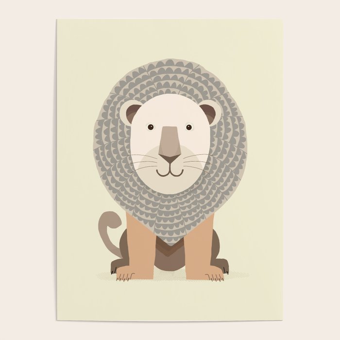 Whimsical Lion Poster Gallery Image 1