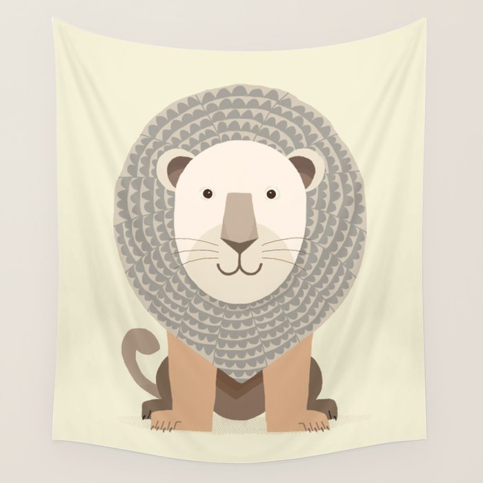 Whimsical Lion Wall Tapestry Gallery Image 1