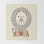 Whimsical Lion Throw Blanket Gallery Image 2