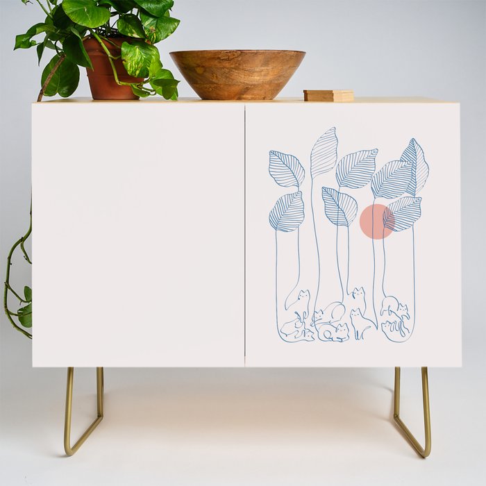 Cat and Plant 40 Credenza Gallery Image 1