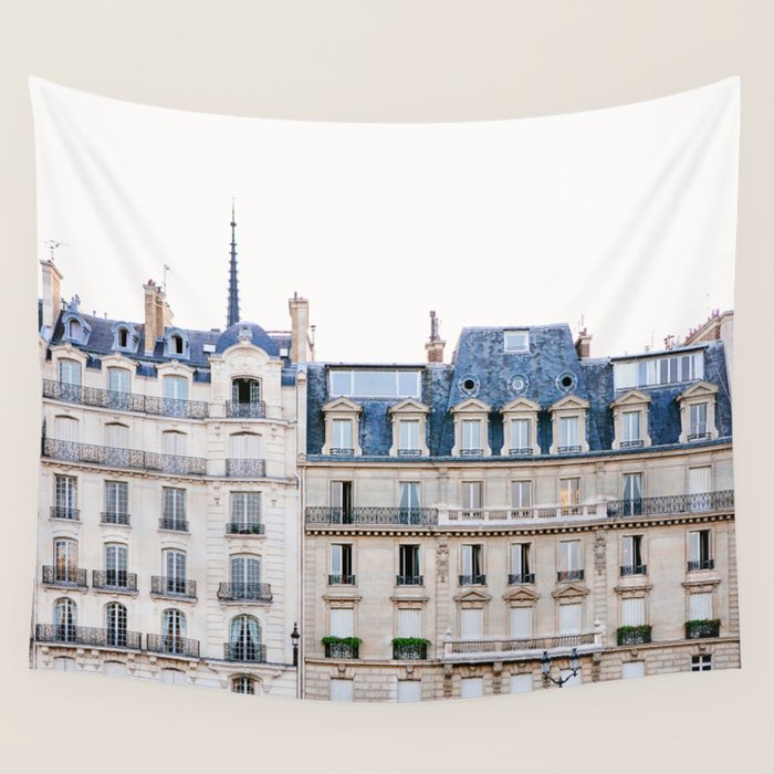 Tres Paris - Travel, Architecture Photography Wall Tapestry Gallery Image 1