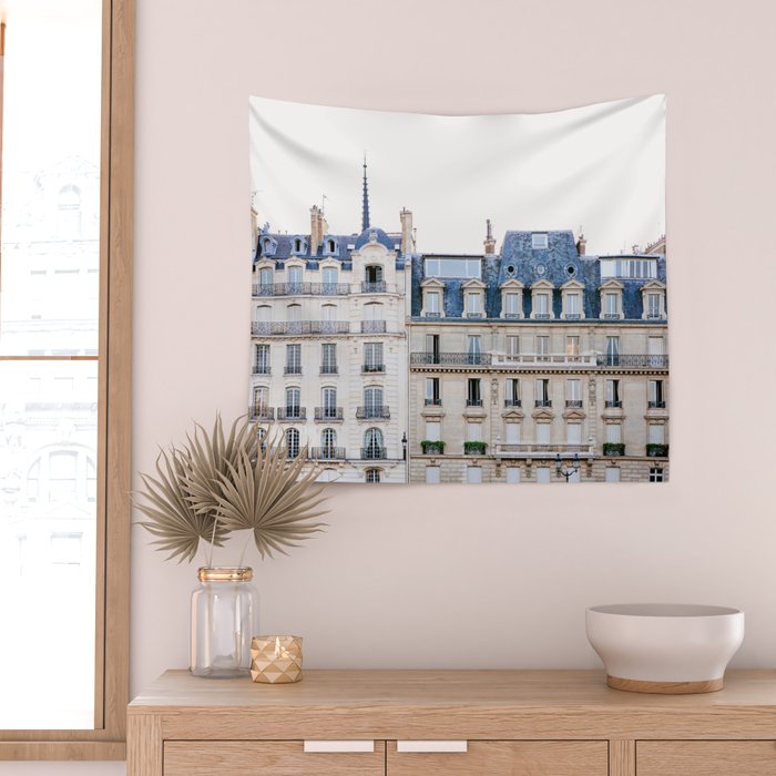 Tres Paris - Travel, Architecture Photography Wall Tapestry Gallery Image 2