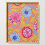 Folk Floral Blossoms in Sweet Peach Serving Tray Gallery Image 1