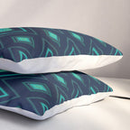 Indigo Teal Geo Pillow Sham Gallery Image 3
