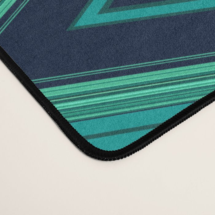 Indigo Teal Geo Desk Mat Gallery Image 4