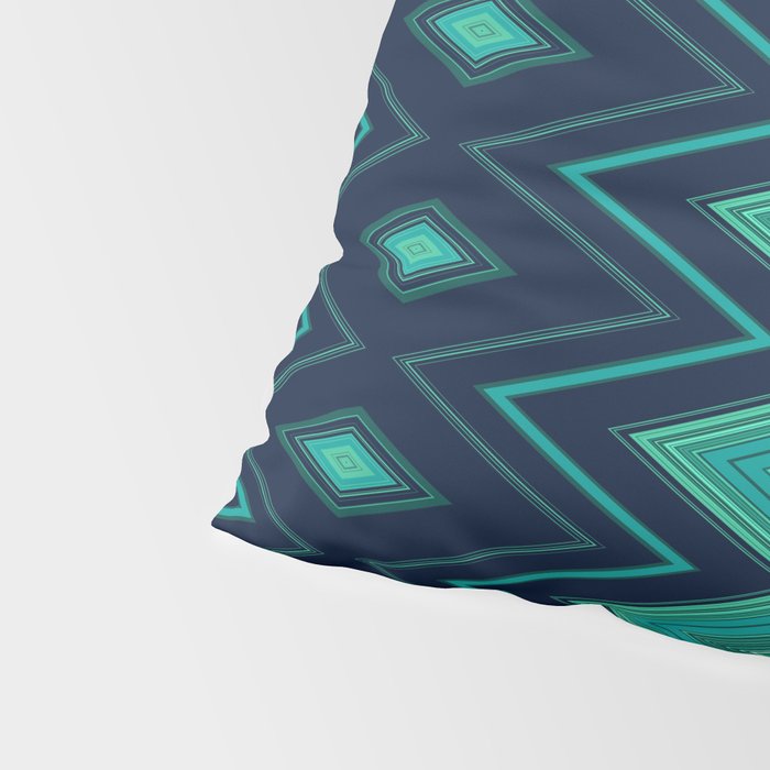 Indigo Teal Geo Pillow Sham Gallery Image 4