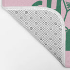 Cheers. Cocktails and Drinks in Forest Green and Pink Bath Mat Gallery Image 2