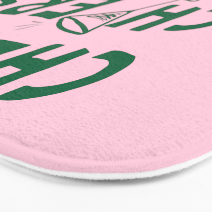 Cheers. Cocktails and Drinks in Forest Green and Pink Bath Mat Gallery Image 3