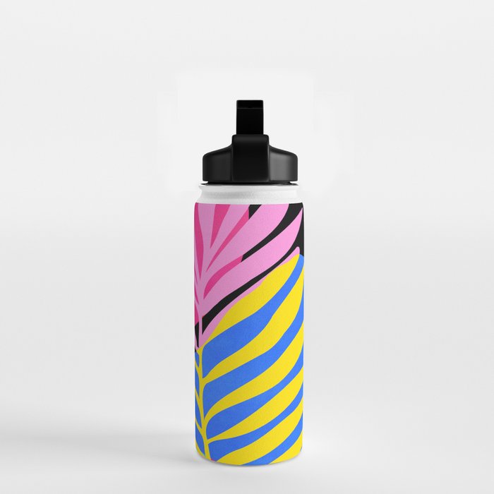 Neon Summer Abstract Art Water Bottle Gallery Image 2