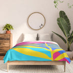 Neon Summer Abstract Art Comforter Gallery Image 3