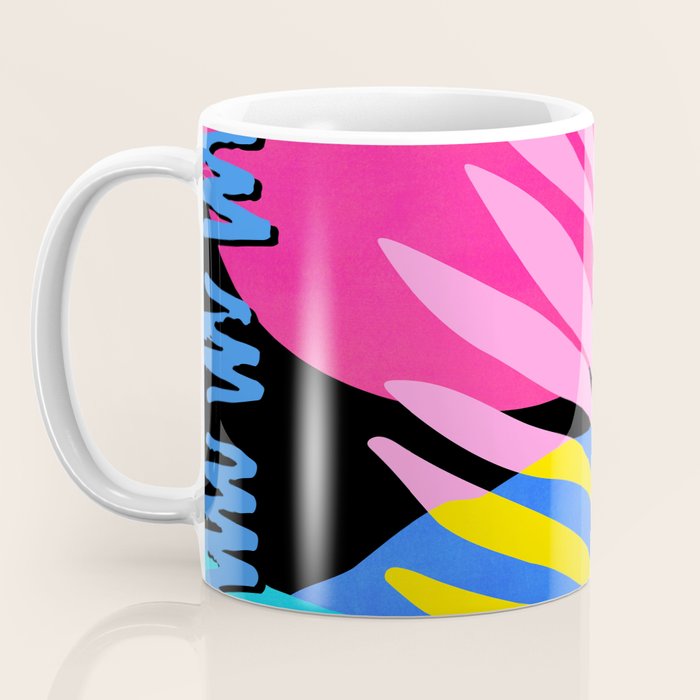 Neon Summer Abstract Art Coffee Mug Gallery Image 3