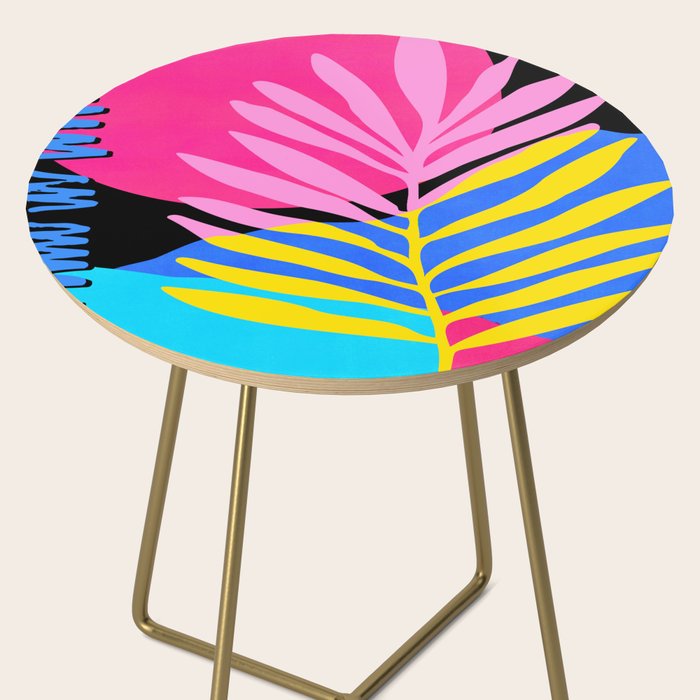 Neon Summer Abstract Art Side Table Gallery Image 2