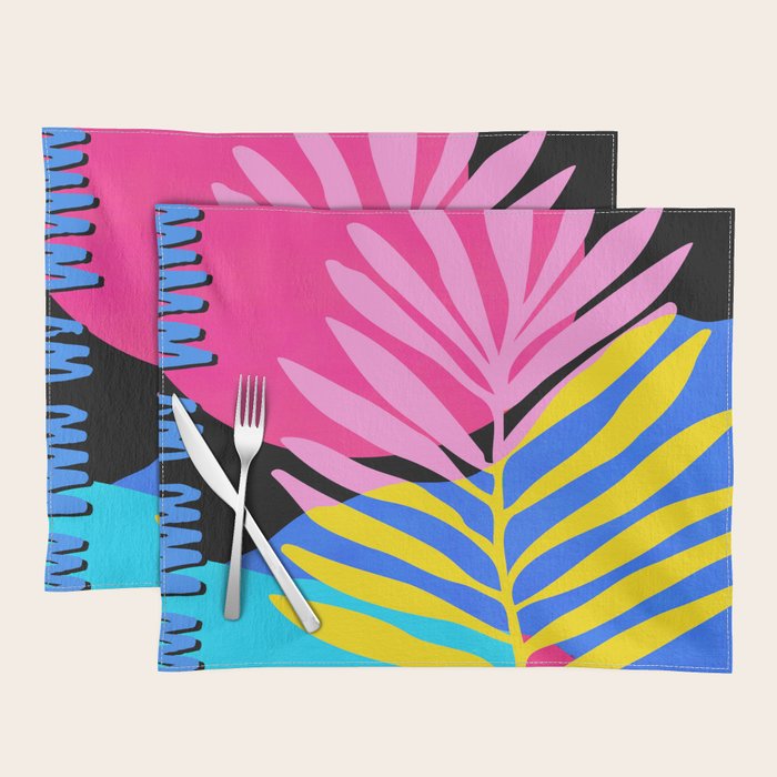 Neon Summer Abstract Art Placemat Gallery Image 1