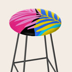 Neon Summer Abstract Art Stool Gallery Image 2