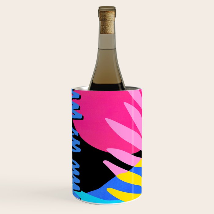 Neon Summer Abstract Art Wine Chiller Gallery Image 2