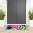 Neon Summer Abstract Art Welcome Mat Gallery Image 3