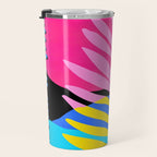 Neon Summer Abstract Art Travel Mug Gallery Image 3