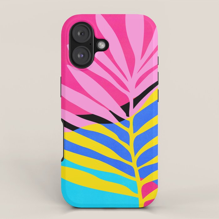 Neon Summer Abstract Art iPhone Case Gallery Image 1