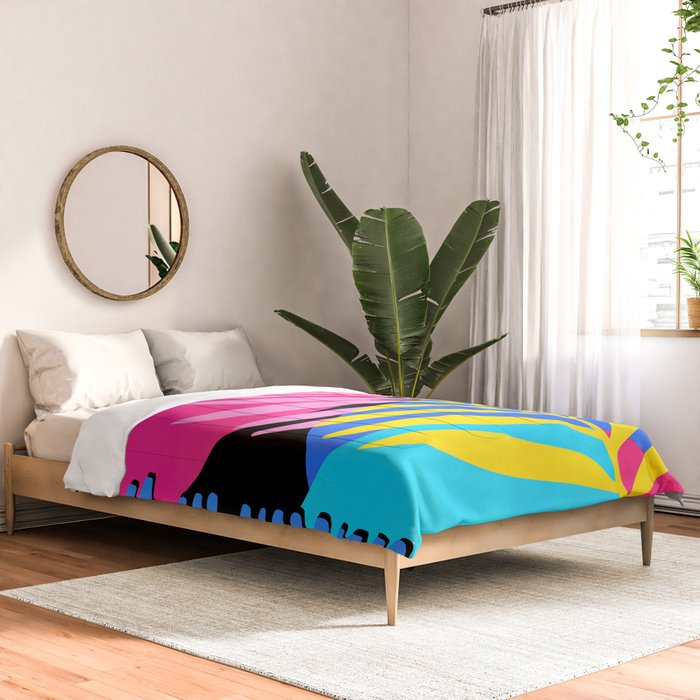 Neon Summer Abstract Art Comforter Gallery Image 2