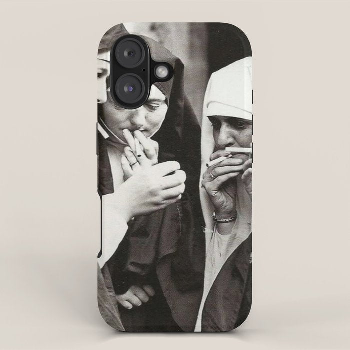 Nuns Smoking Vintage Photograph 1931 iPhone Case Gallery Image 1