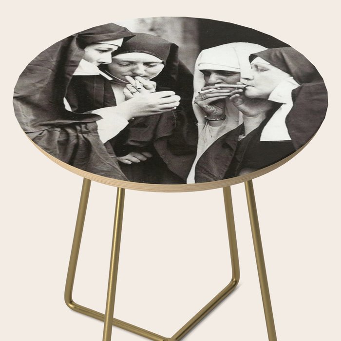 Nuns Smoking Vintage Photograph 1931 Side Table Gallery Image 2